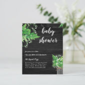 BUDGET Greenery Baby shower Invite Ferns (Staand voorkant)