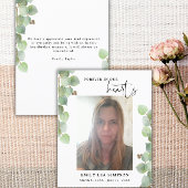 Budget Greenery Begrafenisfoto Flat Dank u kaart