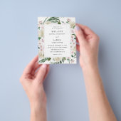 Budget Greenery Boho Tropical Floral Wedding Flyer (Hand)