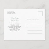 Budget Greenery Botanical Elegant Sage Baby shower Uitnodiging Briefkaart (Achterkant)