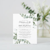 Budget Greenery Celebration of Life Invitation (Staand voorkant)