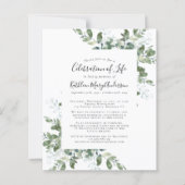 Budget Greenery Celebration of Life Invitation (Voorkant)