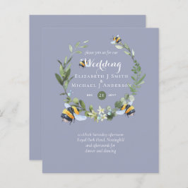 BUDGET Greenery Eucalyptus bijen bruiloft uitnodig