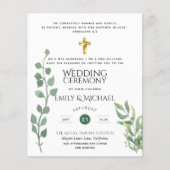 Budget Greenery Eucalyptus katholieke bruiloft Uit (Voorkant)