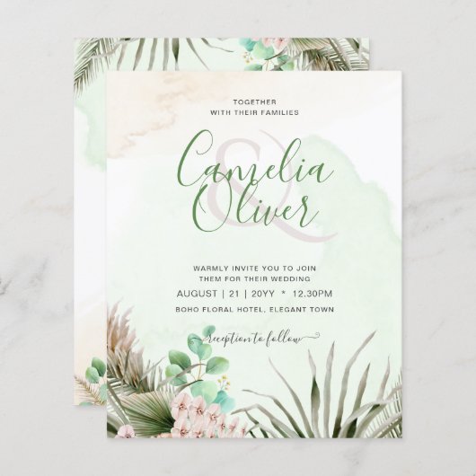 BUDGET Greenery Eucalyptus Pampas Grass Wedding (Voorkant / Achterkant)