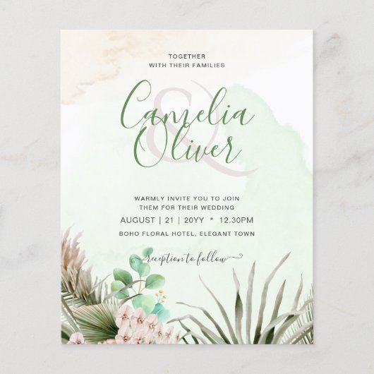 BUDGET Greenery Eucalyptus Pampas Grass Wedding (Voorkant)