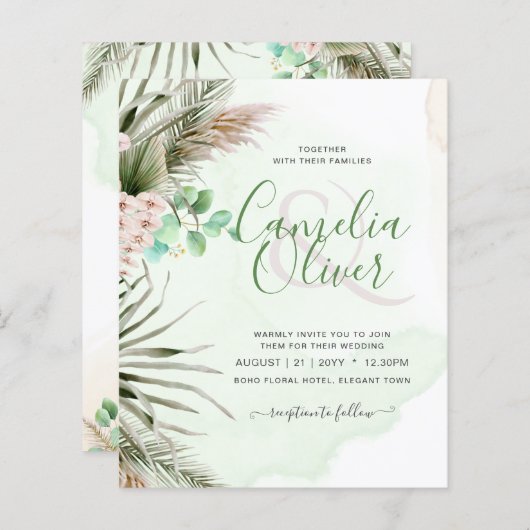 BUDGET Greenery Eucalyptus Pampas Grass Wedding (Voorkant / Achterkant)