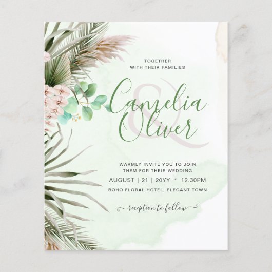 BUDGET Greenery Eucalyptus Pampas Grass Wedding (Voorkant)