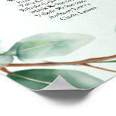 BUDGET Greenery Eucalyptus SEATING CHART Wedding Poster (Hoek)