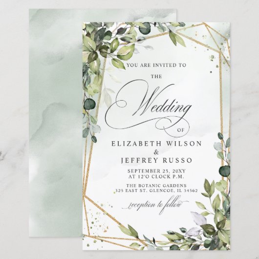 Budget Greenery Eucalyptus Weddenschap (Voorkant / Achterkant)