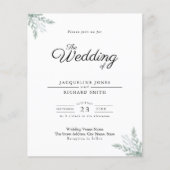 Budget Greenery Eucalyptus Weddenschap Flyer (Voorkant)