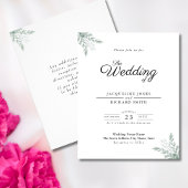 Budget Greenery Eucalyptus Weddenschap Flyer