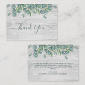 Budget Greenery Eucalyptus Weddenschap Notitiekaartje (Voorkant / Achterkant)
