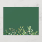 Budget Greenery Eucalyptus Wedding Details Kaart (Achterkant)