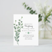 Budget Greenery Eucalyptus Wedding Invites (Staand voorkant)