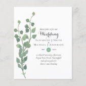 Budget Greenery Eucalyptus Wedding Invites (Voorkant)