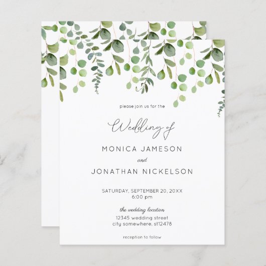 Budget Greenery Eucalyputs Wedding (Voorkant / Achterkant)