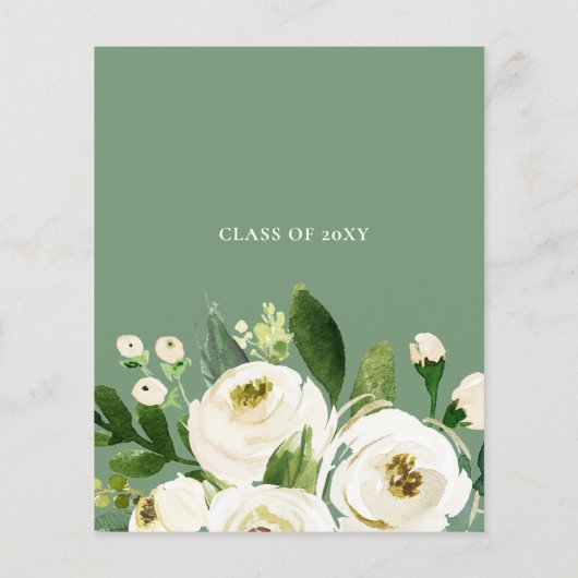 Budget Greenery Floral Afstuderen (Achterkant)