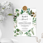 Budget Greenery Foliage Baby shower Invitation