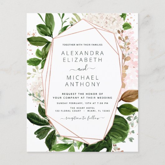 Budget Greenery Foliage Elegant Wedding (Voorkant)