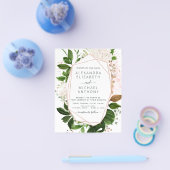 Budget Greenery Foliage Elegant Wedding Flyer (Enkel)