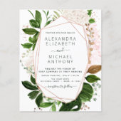 Budget Greenery Foliage Elegant Wedding Flyer (Voorkant)