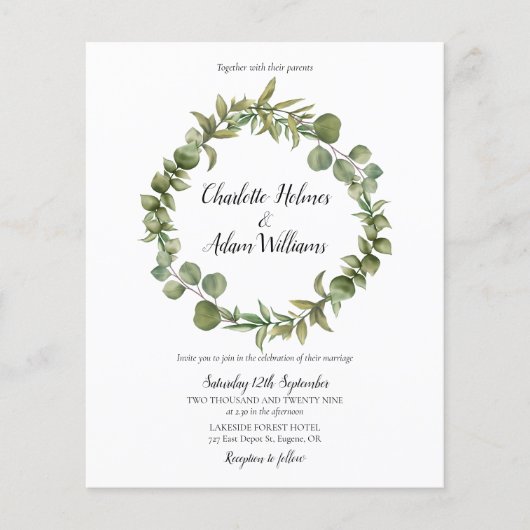 Budget Greenery Foliage Foto Weddenschap (Voorkant)