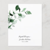 Budget Greenery Foliage Wedding Uitnodiging (Achterkant)
