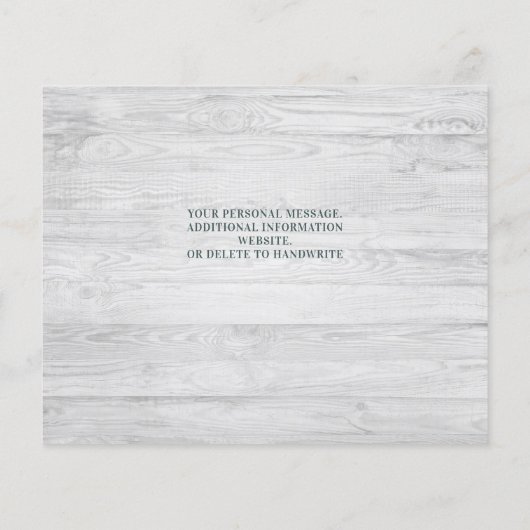 Budget Greenery Foto Wedding Save the Date Invite (Achterkant)