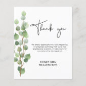 Budget Greenery Funeral Dank u kaart (Voorkant)