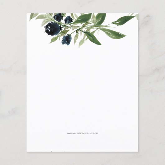 Budget Greenery Geometric Bridal Shower Uitnodigin (Achterkant)