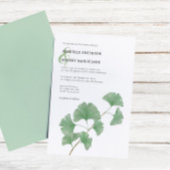 Budget Greenery Ginkgo Tree Waterverf Wedding Kaart