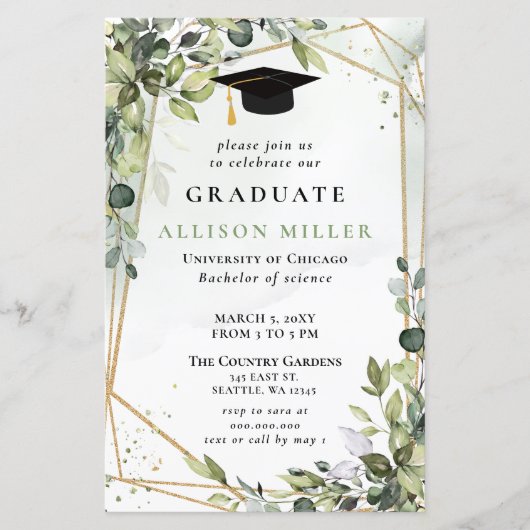 Budget Greenery Gold Afstuderen (Voorkant)