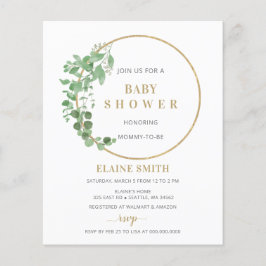 Budget Greenery Gold Baby shower