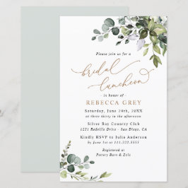 Budget Greenery Gold Bridal Luncheon