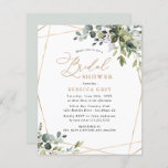 Budget Greenery Gold Bridal Shower<br><div class="desc">Dit elegante Boho Greenery-collectie is voorzien van gemengde waterverf groene bladeren in combinatie met een klastige serif en een delicaat sans lettertype in zwart,  met een monogram op de achterkant. Overeenkomende objecten beschikbaar.</div>