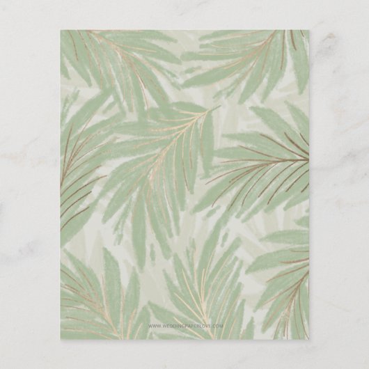 Budget Greenery Gold Bridal Shower (Achterkant)