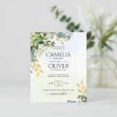 BUDGET Greenery Gold Eucalyptus Leaves Wedding (Staand voorkant)