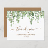 Budget Greenery Gold Script Weduwen Dank u (Voorkant / Achterkant)