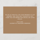 Budget Greenery Gold Script Weduwen Dank u (Achterkant)