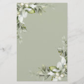 Budget Greenery Holiday Party Uitnodiging Briefpapier (Achterkant)