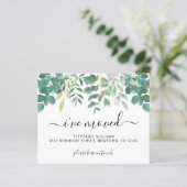 Budget Greenery Ik heb Beweging Aankondiging Kaart (Staand voorkant)