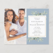 Budget Greenery in One Photo Wedding Invite (Voorkant)