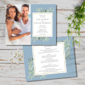 Budget Greenery in One Photo Wedding Invite
