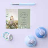 BUDGET Greenery laat foto's overlay bruiloft QR Flyer (Enkel)