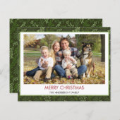 Budget Greenery Leaf Simple Merry Kerstmis (Voorkant / Achterkant)