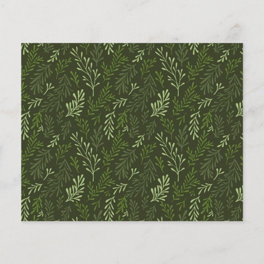 Budget Greenery Leaf Simple Merry Kerstmis (Achterkant)