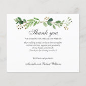 BUDGET Greenery Leaves Summer Spring BEDANKT U (Voorkant)