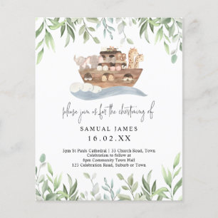 Budget Greenery Noahs Ark Christening