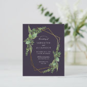 Budget Greenery Paars & Gold Geometric Wedding (Staand voorkant)